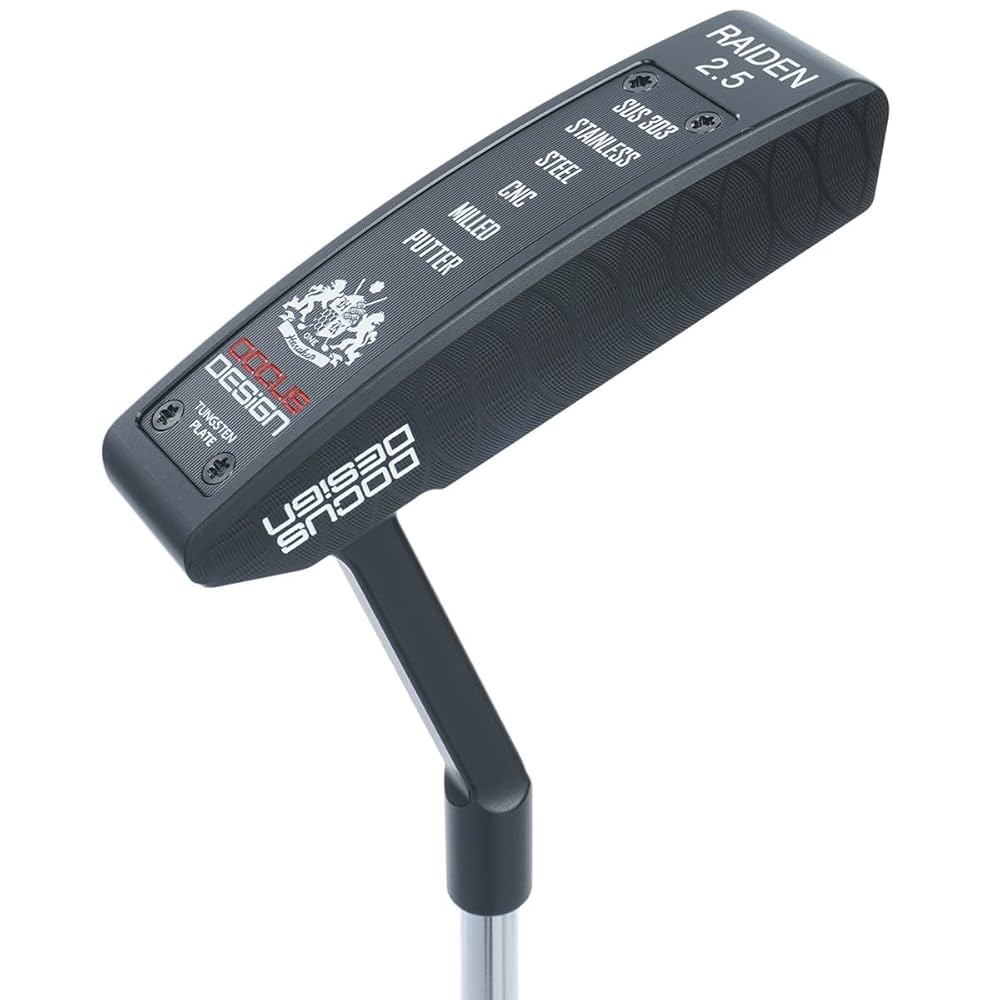 DOCUS JET Black パター RAIDEN2.5ヘッドのみ JET Black パター ピン型 RAIDEN2/RAIDEN2.5 スチールシャフト